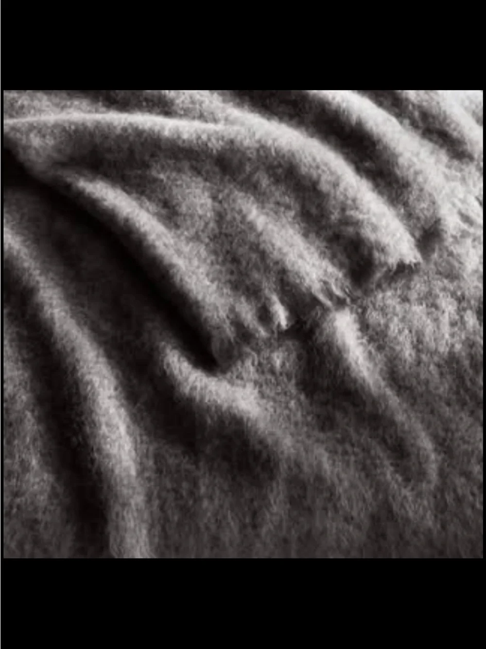 Restoration Hardware oversized brushed mohair bed coverlet